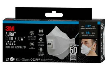 STOFMASKER 9322+ FFP2 MET VENTIEL (2ST)