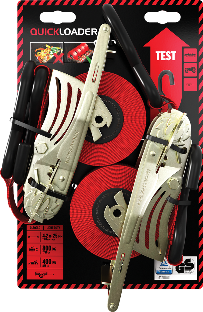 RETRACTABLE QL800LD-2PK 25MM/4.2M/S-HOOK 2-PACK ( 2ST)