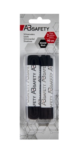[1055463] LACETS 90CM RONDE NOIR (2PAIRES) (2PR)